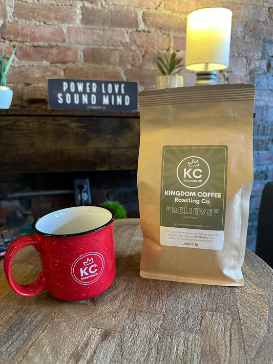 The Starter Pack — Rise & Shine and Believe dark roast coffee from KINGDOM Coffee Roasting Co